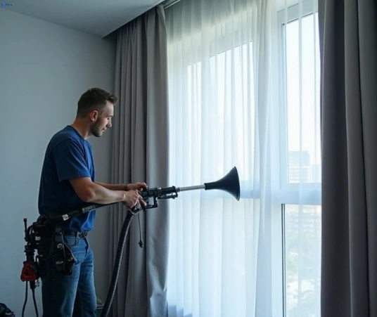 Professional commercial curtain cleaning process equipment Matty Curtain Cleaning menai-nsw